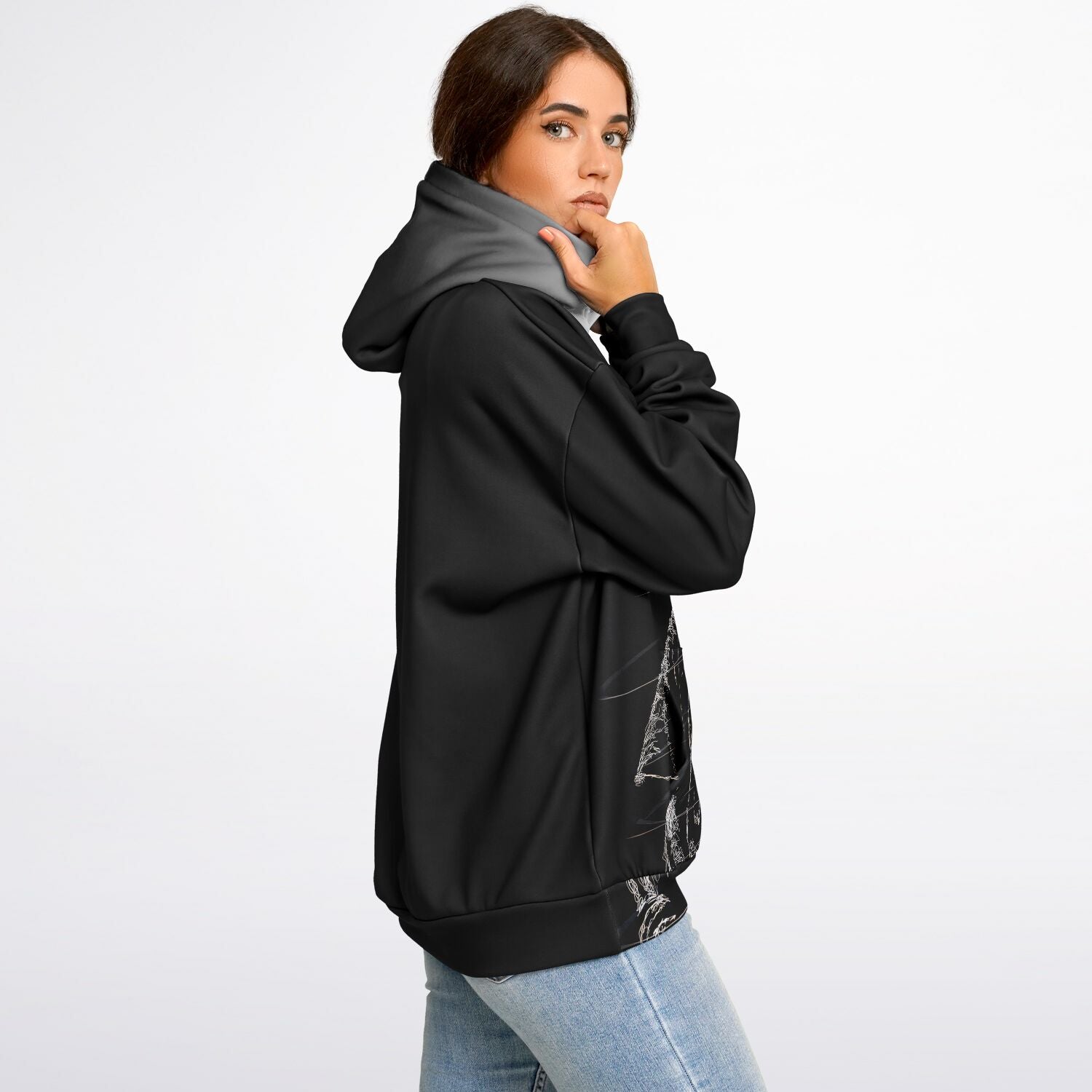 OUT OF THIS WORLD Black Graphic Heavyweight Oversized Hoodie | Travis Scott Style